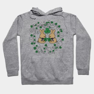 Irish Hare Shamrock St Patricks Day Hoodie